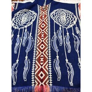 Artesanias Inti's Path Alpaca Poncho Sweater Multicolor OS Handmade in Ecuador